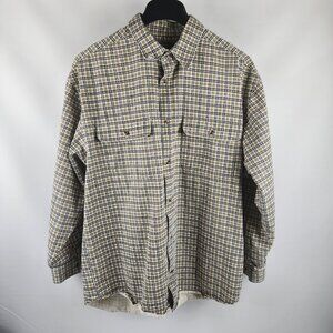 Zeppelin Shirt Mens XL Vintage Multi Plaid L/S Button Up